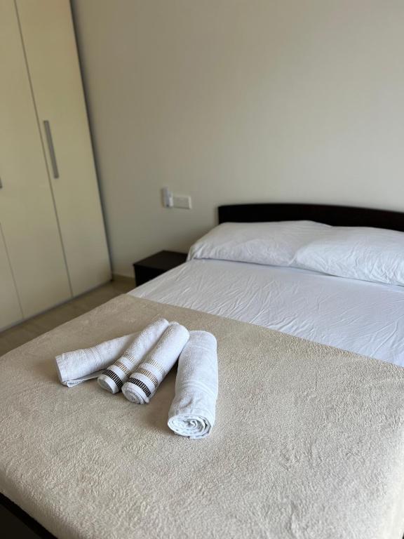 Postel nebo postele na pokoji v ubytování Magical modern apartment