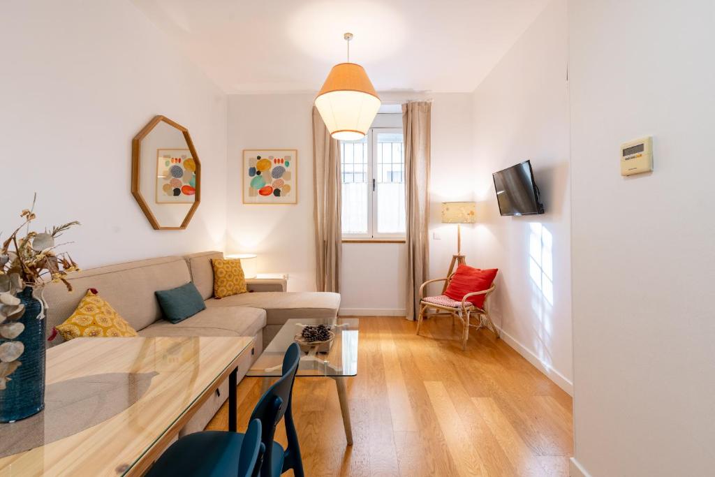 TV a/nebo společenská místnost v ubytování Veoapartment Alhóndiga Bajo