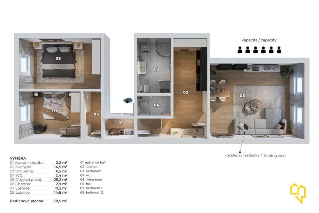 Foto dalla galleria di Apartmán v centru Olomouce a Olomouc