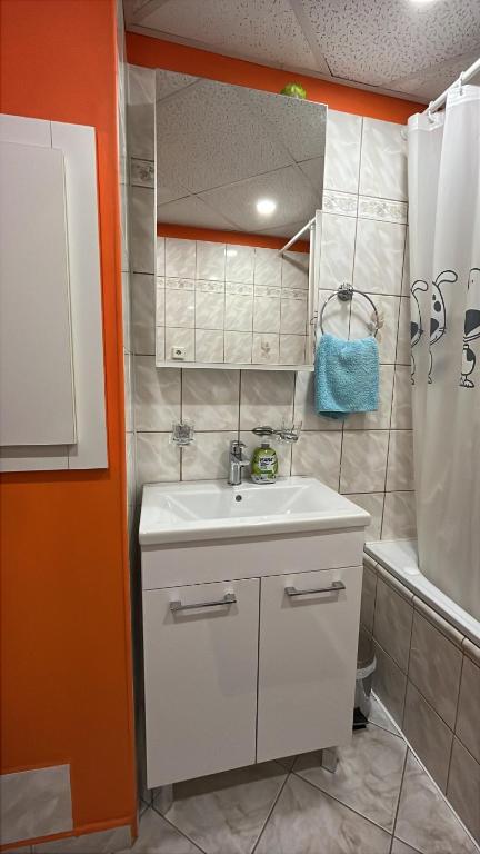 Koupelna v ubytování Apartman QUATTRO