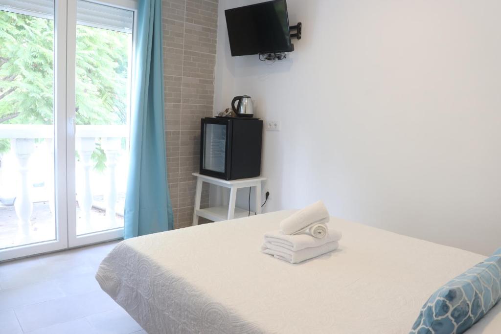 TV a/nebo společenská místnost v ubytování Hotel CALPE