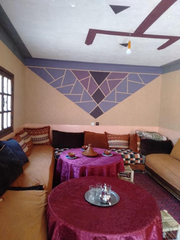Posezení v ubytování Gîte akioud mazik