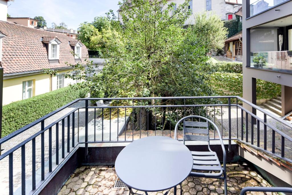 Balkón nebo terasa v ubytování ARISER - Zug Old Town Suites