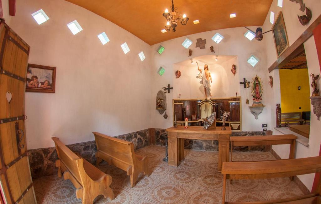 Posezení v ubytování Hotel Hacienda Xico Inn
