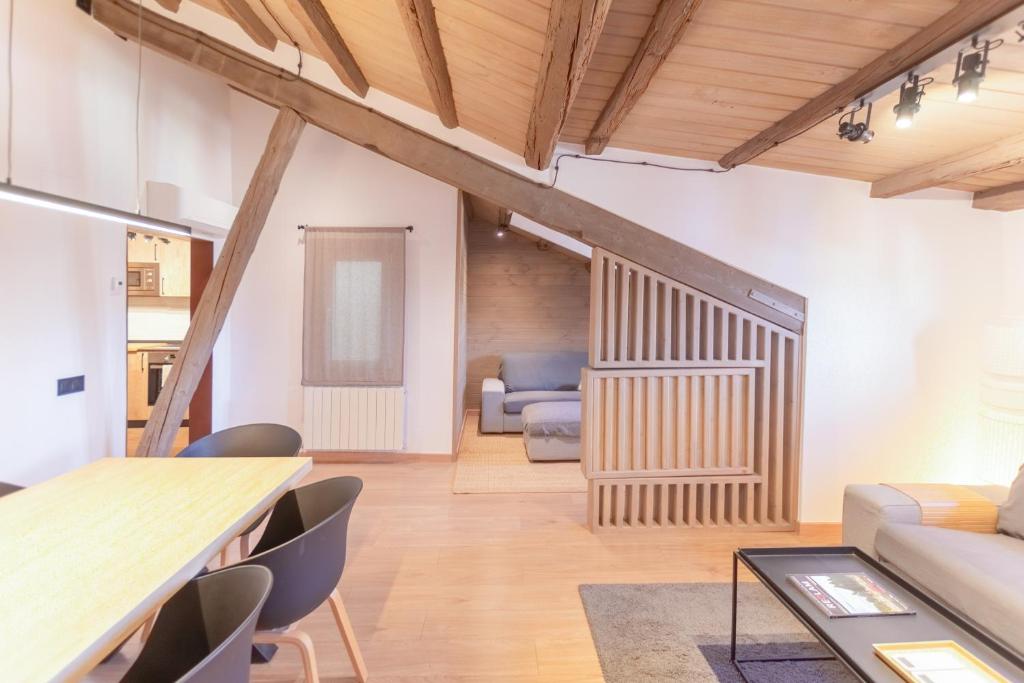 Χώρος καθιστικού στο Apartament la Guineu