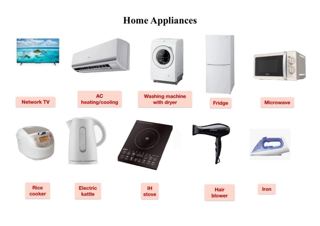 a picture of a catalogue of home appliances and products at New-built APT at Asakusa-Skytree area with Tranquil block in Tokyo