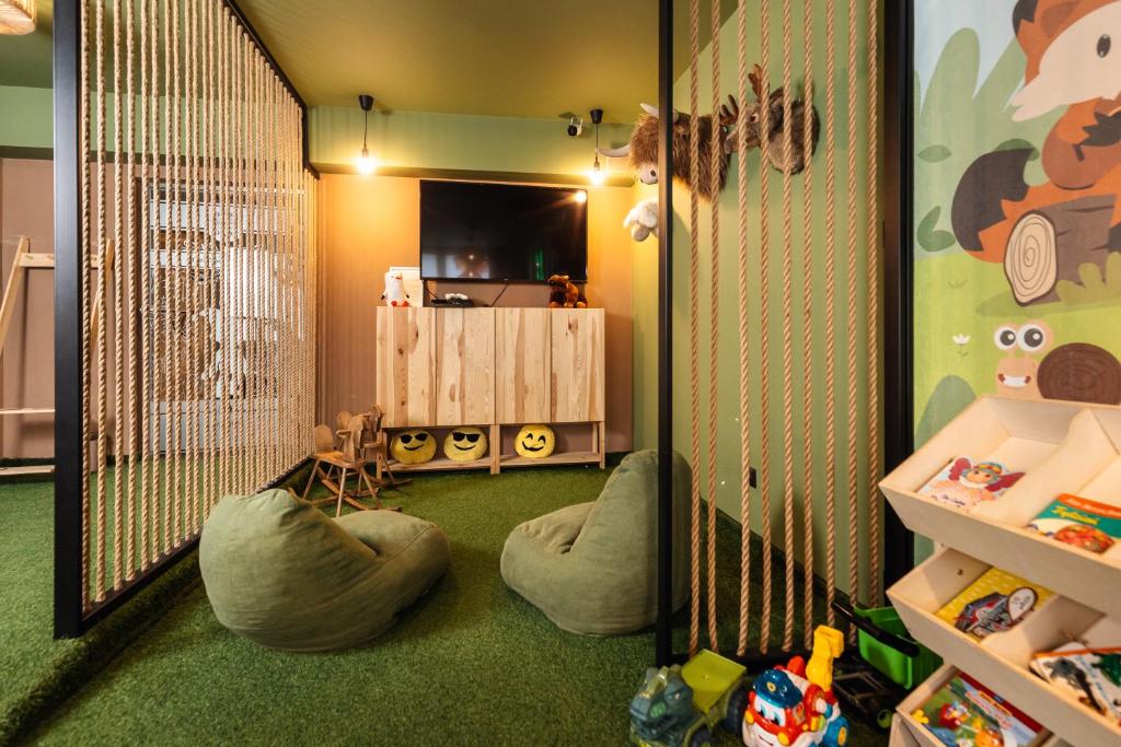 TV a/nebo společenská místnost v ubytování Hotel Podlasie