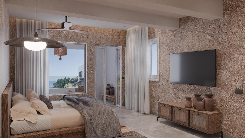TV a/nebo společenská místnost v ubytování F Fine Suites - Adults Only