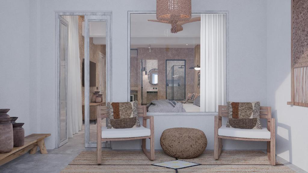 Posezení v ubytování F Fine Suites - Adults Only