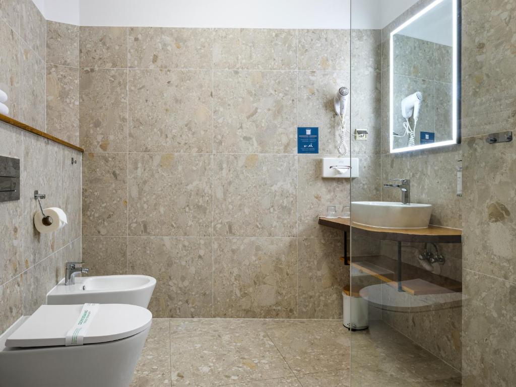 Koupelna v ubytování Hotel Batory
