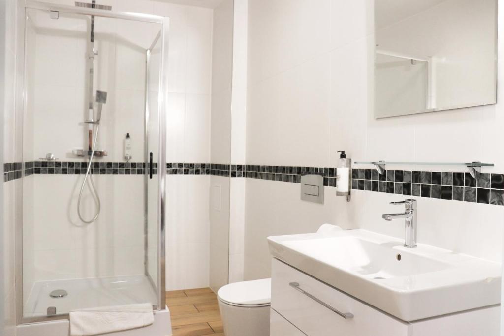 Koupelna v ubytování Hotel Polonia Centrum