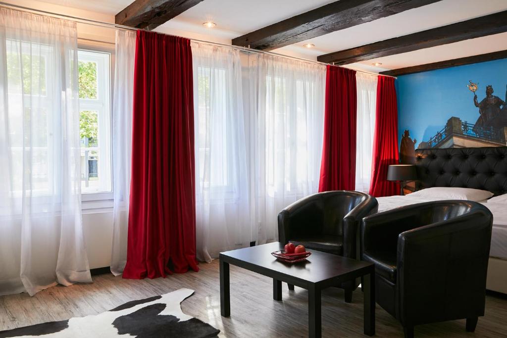 Posezení v ubytování Hotel im Haus zur Hanse