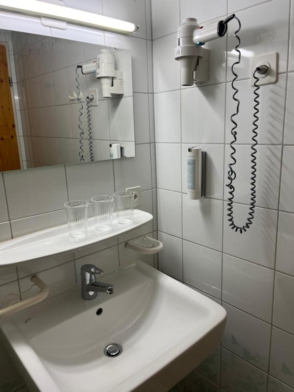 Koupelna v ubytování Hotel Drei Könige
