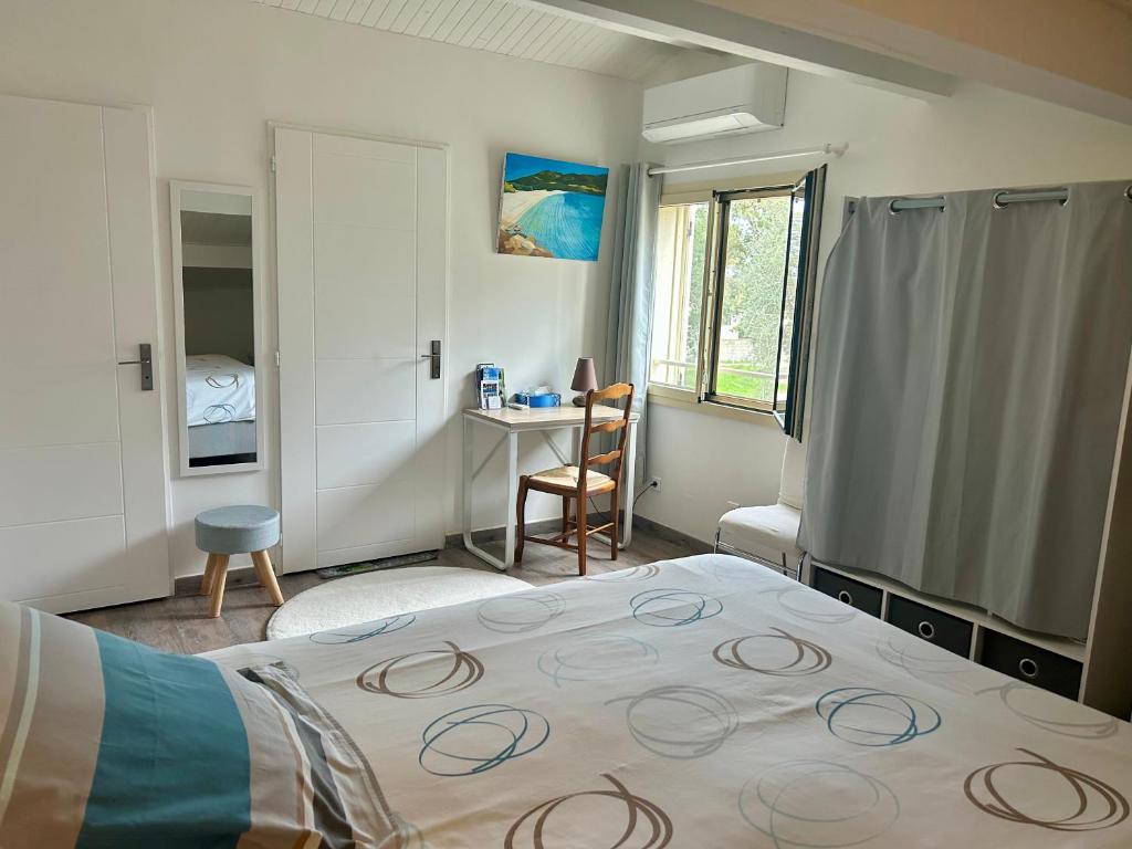 Posteľ alebo postele v izbe v ubytovaní Chambre d'hôtes Casa Tib