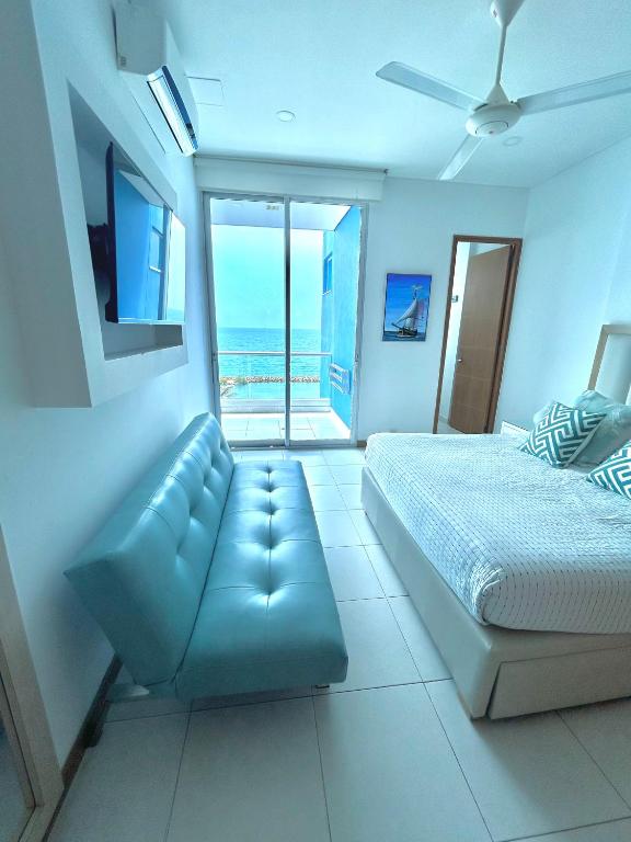 Postel nebo postele na pokoji v ubytování Apartamento con vista al mar en Coveñas