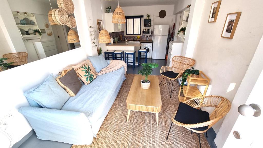 Boho Greek Haven with Orange Grove Views Near Beach