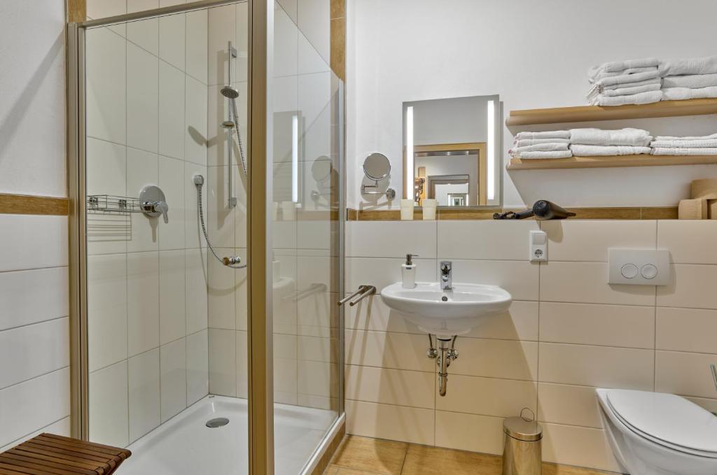 Koupelna v ubytování Ferienappartements Fam. Haselberger