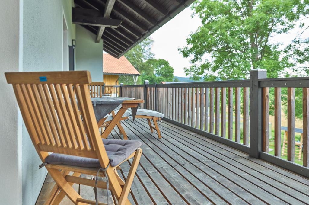 Balkón nebo terasa v ubytování Ferienappartements Fam. Haselberger