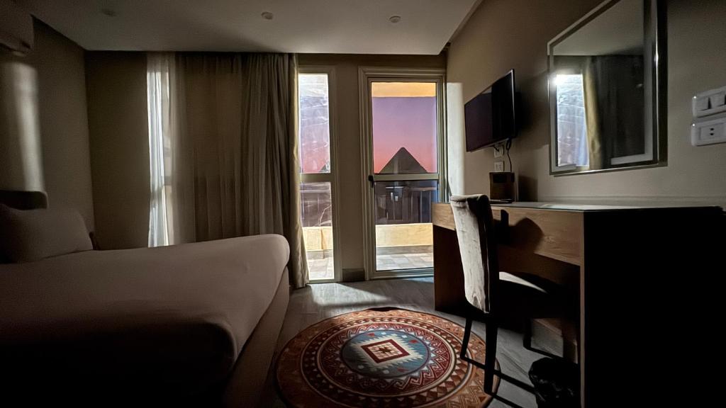 Posezení v ubytování Konooz Pyramids Hotel