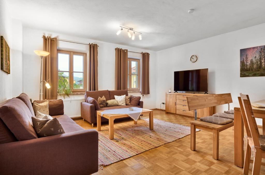 TV a/nebo společenská místnost v ubytování Ferienappartements Fam. Haselberger