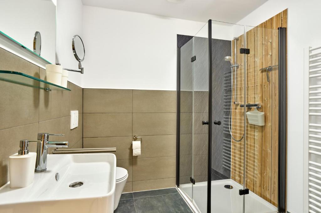 Koupelna v ubytování Ferienappartements Fam. Haselberger