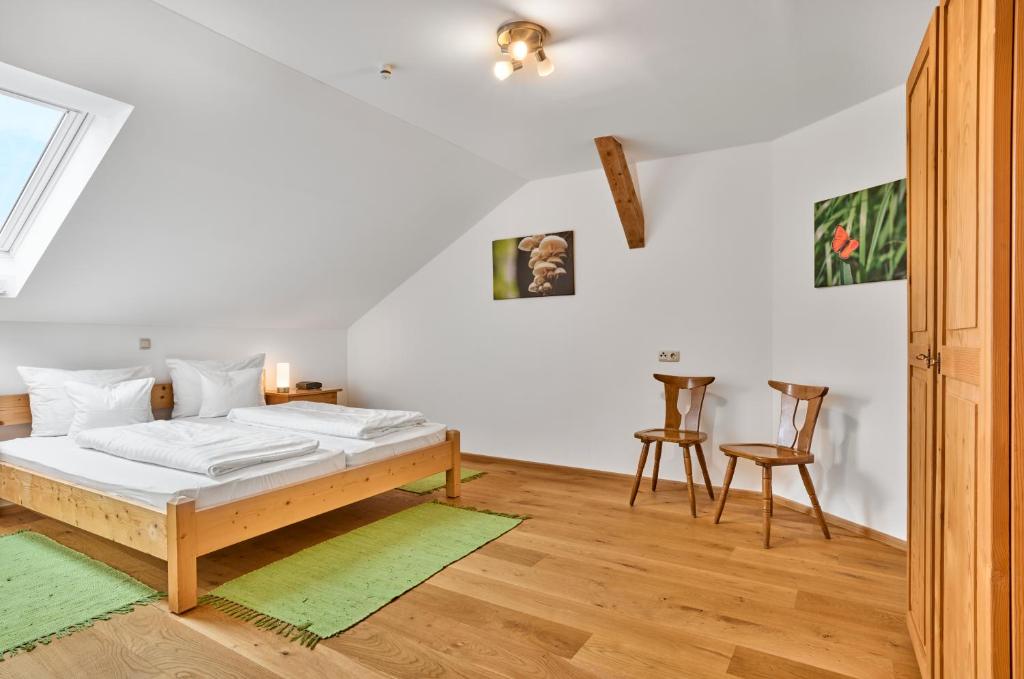Postel nebo postele na pokoji v ubytování Ferienappartements Fam. Haselberger