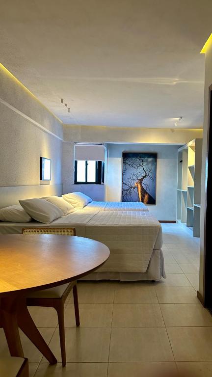 Postel nebo postele na pokoji v ubytování Loft 1 Edf celita Franca Business hotel