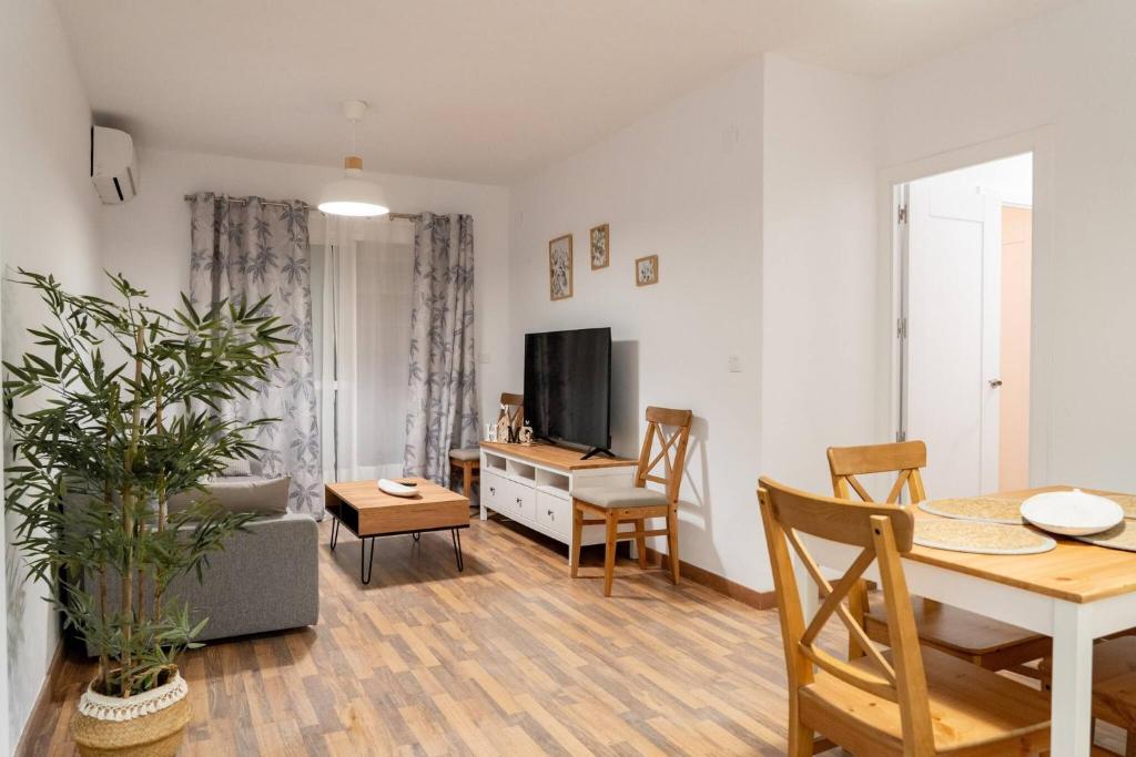 Televízia a/alebo spoločenská miestnosť v ubytovaní Apartamento Las Mironas - Ole Solutions