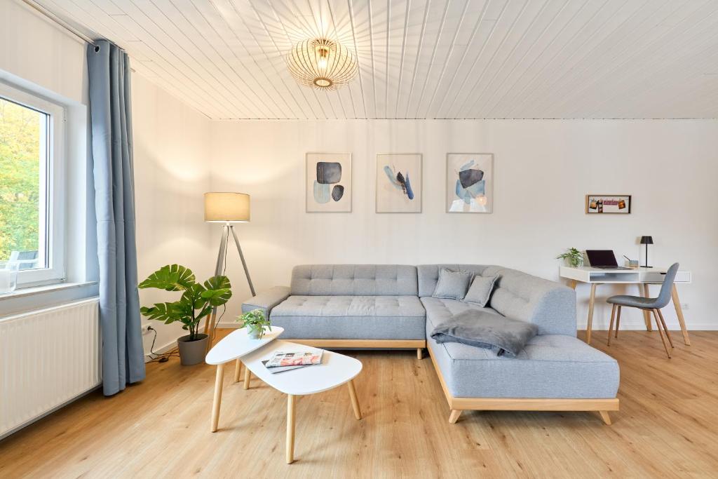 Posezení v ubytování Charmante Wohnung in Waren by Nordic Homes