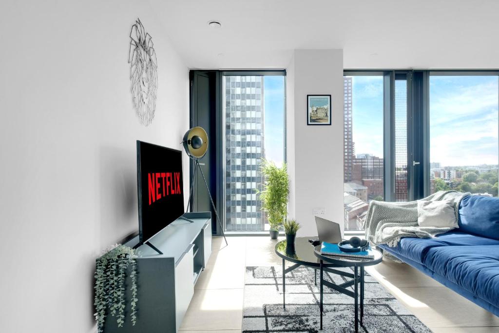 Posezení v ubytování Mercian Luxury Serviced Apartments- Birmingham City Centre - Better and bigger than a hotel!