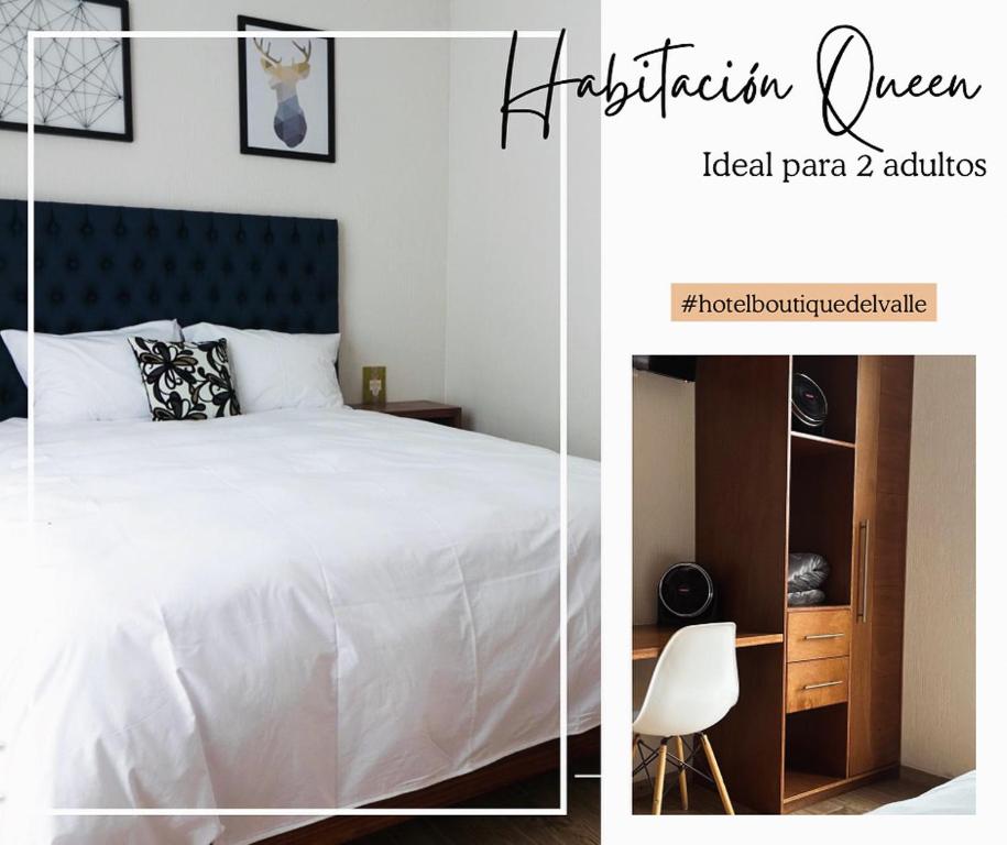 Postel nebo postele na pokoji v ubytování Hotel Del Valle