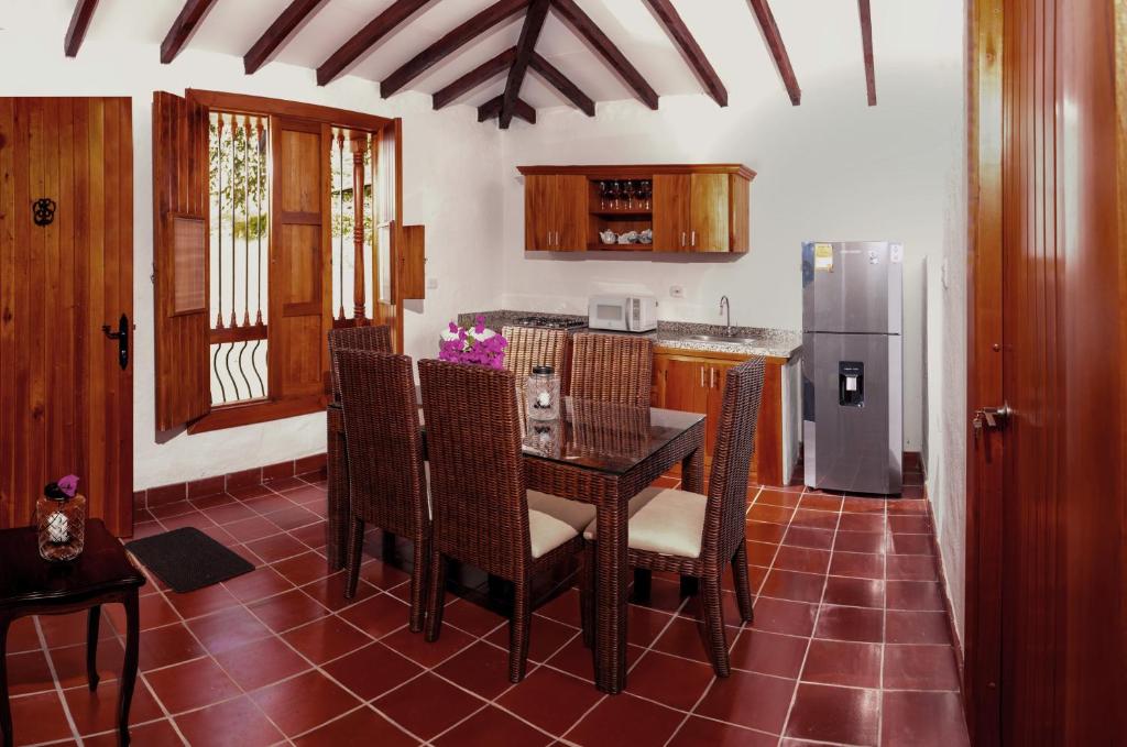 Kuchyň nebo kuchyňský kout v ubytování Hacienda La Tulia Eco Hotel