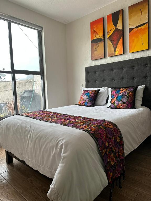Postel nebo postele na pokoji v ubytování Hotel Del Valle