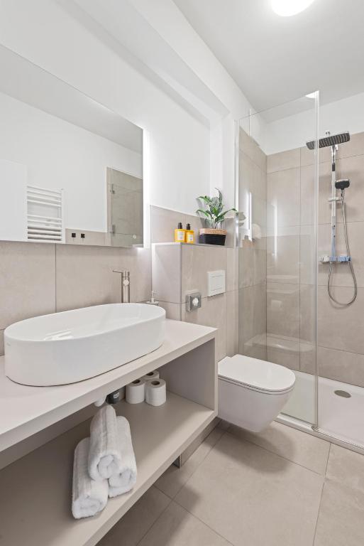 Koupelna v ubytování VIVE Hotel & Restaurant Vienna