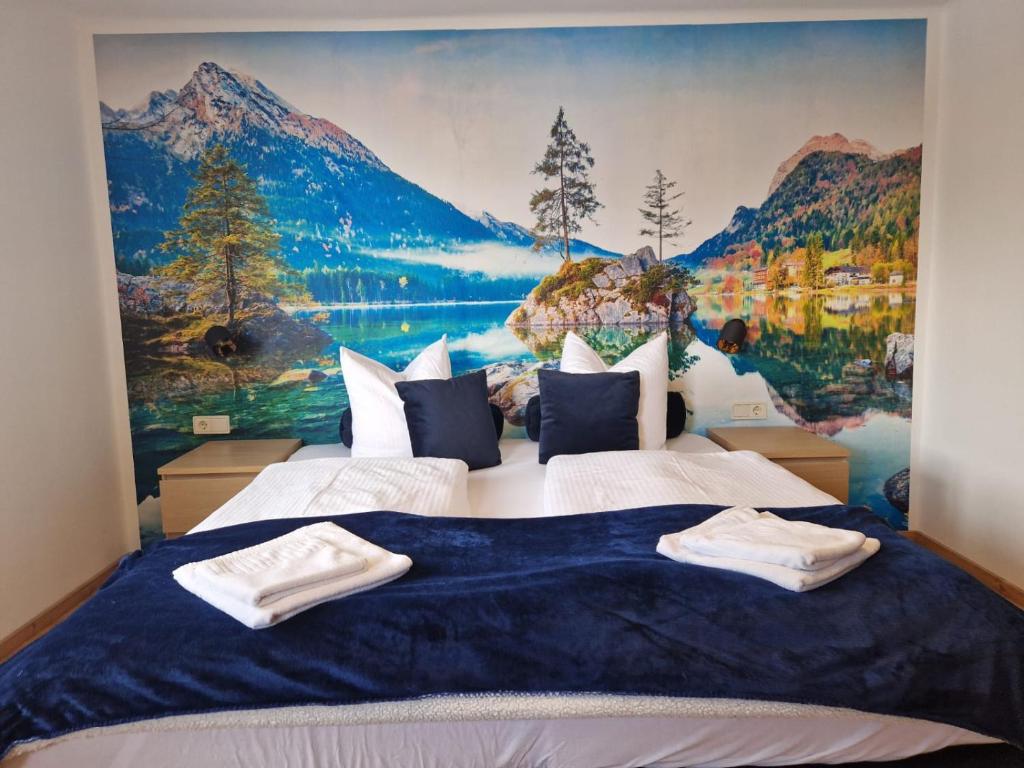 Postel nebo postele na pokoji v ubytování Panorama-Ferienhaus im Stubaital