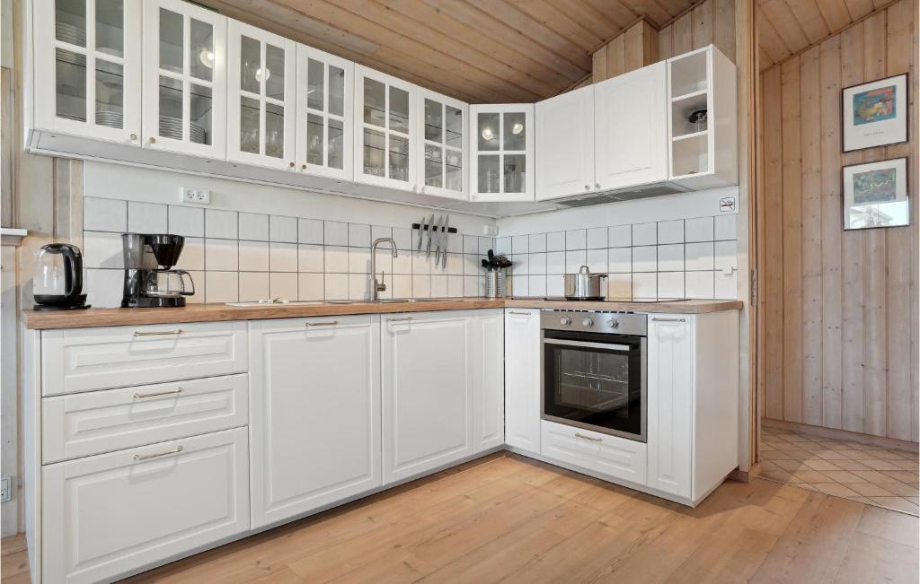 Kuchyň nebo kuchyňský kout v ubytování Holiday Home Ærenprisvej Thisted Iii