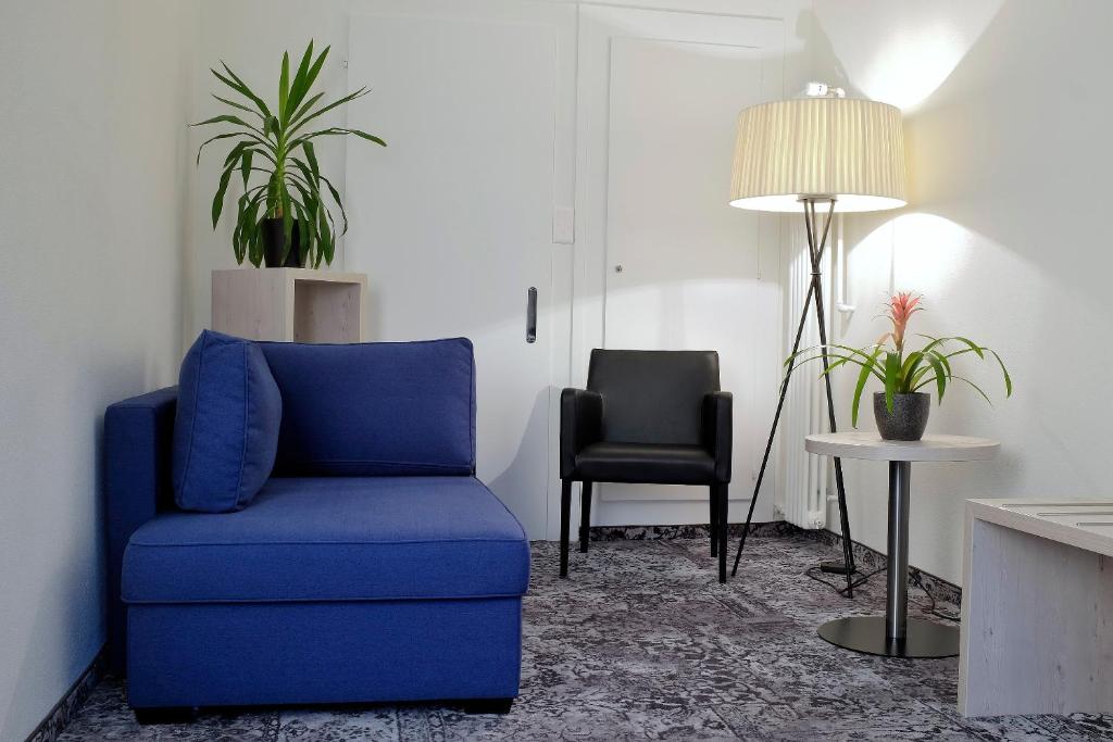 Posezení v ubytování Hotel Restaurant Bellevue au Lac