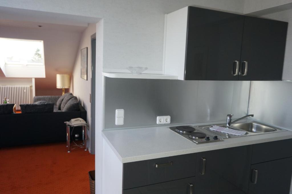 Kuchyň nebo kuchyňský kout v ubytování Haus Delphin