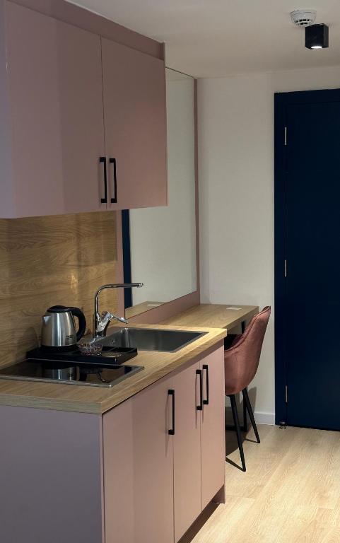 Kuchyň nebo kuchyňský kout v ubytování Alinar Oasis Apartments