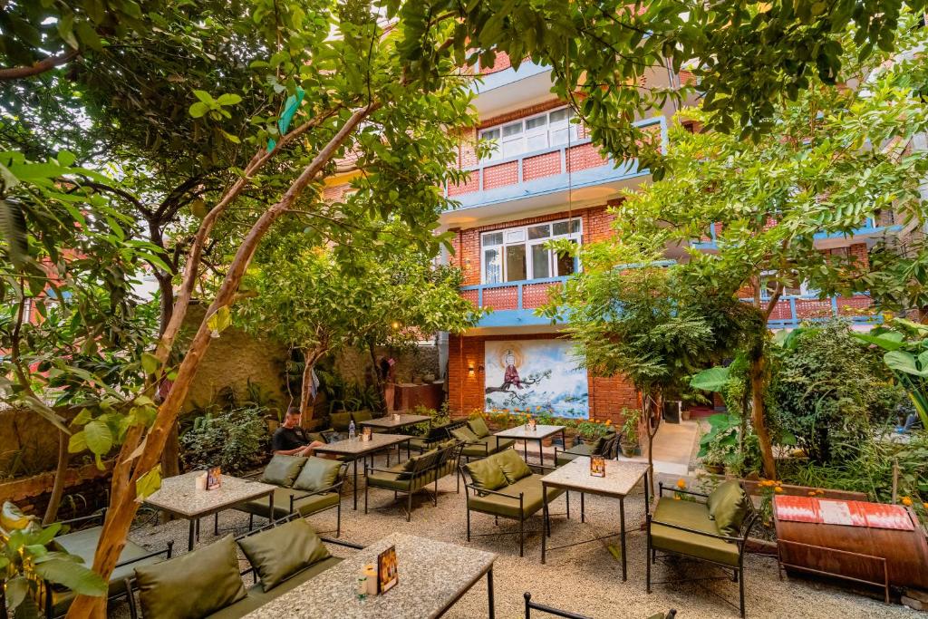 Zahrada ubytování Kwabahal Boutique Hostel