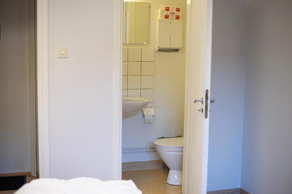 Koupelna v ubytování Falköpings Vandrarhem/Hostel