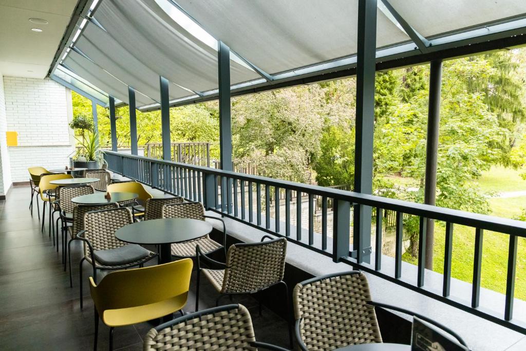 Balkón nebo terasa v ubytování Hotel Toplice - Terme Krka