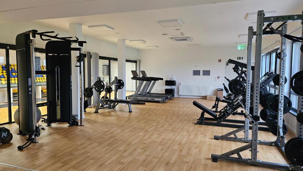 Fitness centrum a/nebo fitness zařízení v ubytování A22 Hotel Gyál
