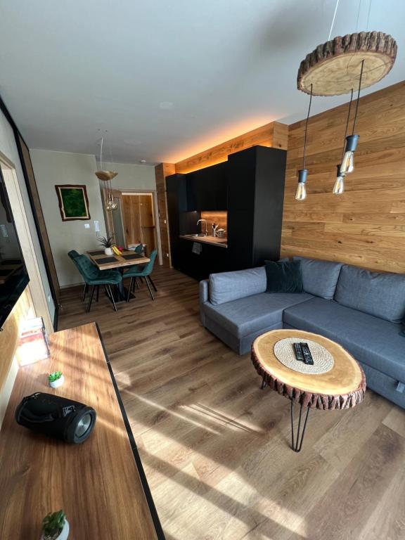 Posezení v ubytování Apartmán Dubový důl