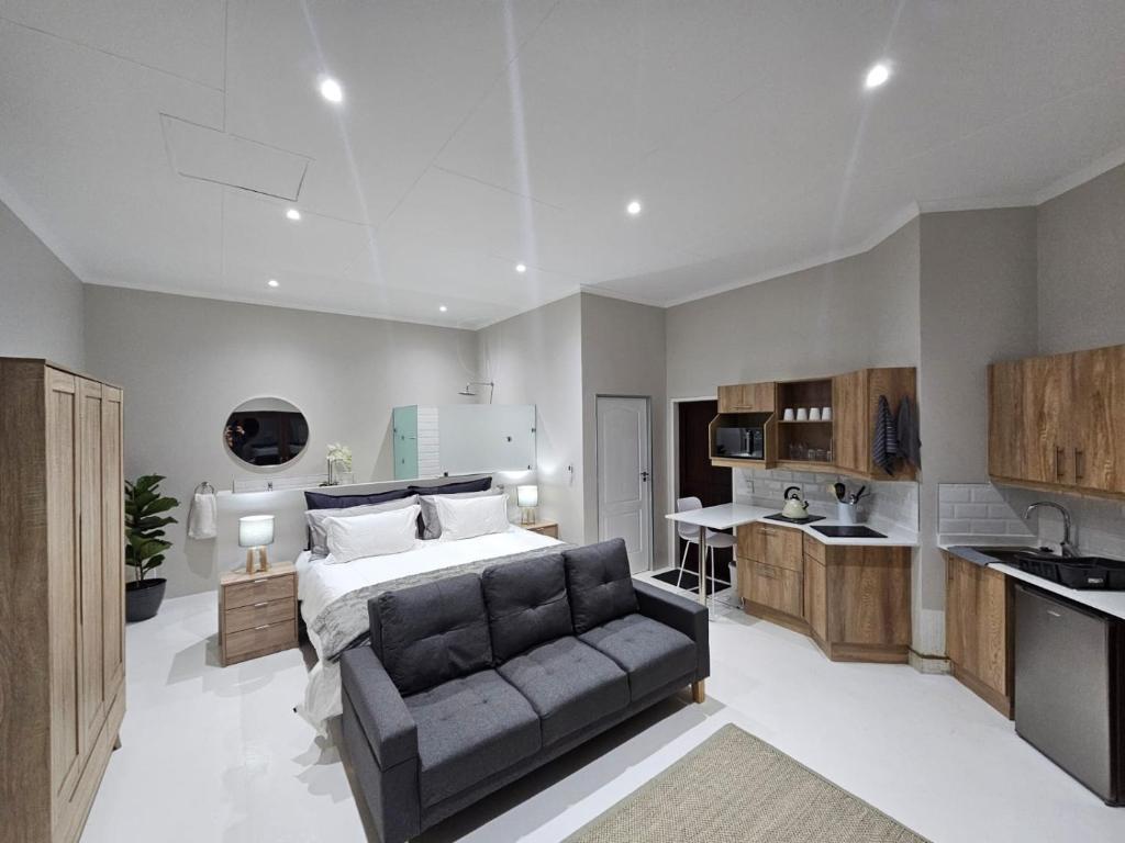 Kuchyň nebo kuchyňský kout v ubytování Levinia Cottage