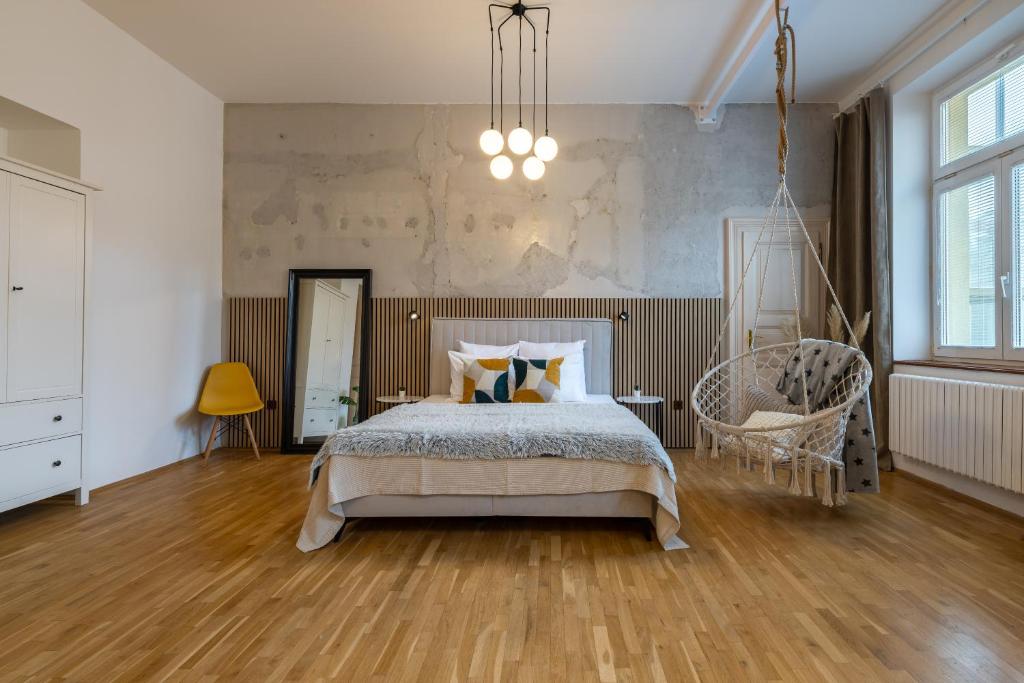 Postel nebo postele na pokoji v ubytování Apartment Ruska