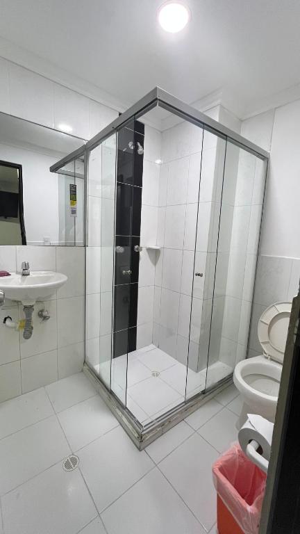 Koupelna v ubytování Hotel Medellín 66