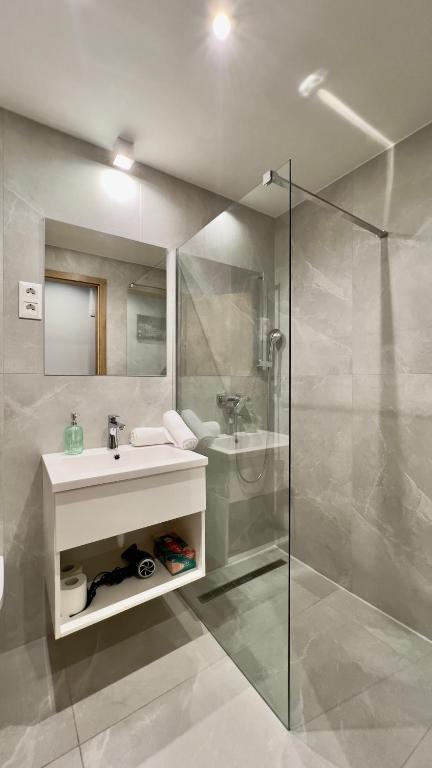 Koupelna v ubytování Apex Apartman Sárvár