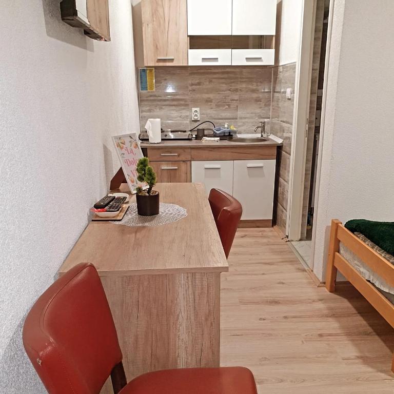 Kuchyň nebo kuchyňský kout v ubytování Prenoćište, sobe AN-KA