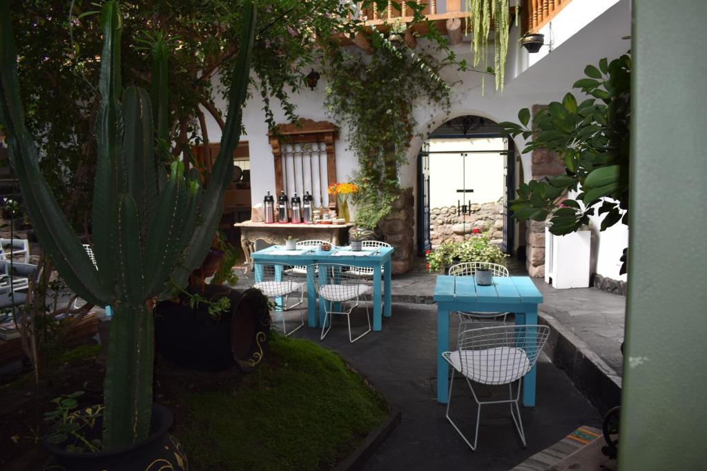 Garður fyrir utan Huascaran Casa Boutique San Blas
